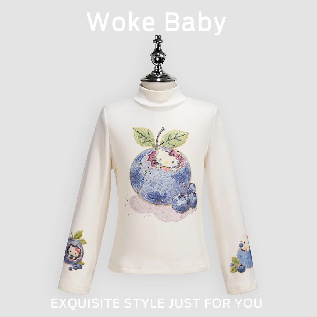 【现货】女童秋冬打底衫半高领卡通百搭内搭上衣汉服W5130