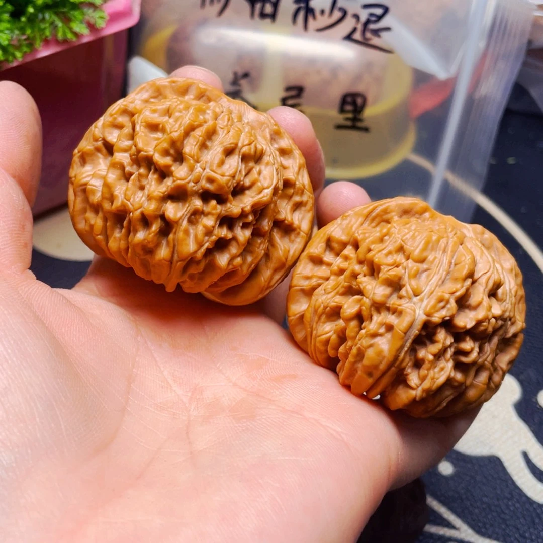 文玩核桃吊坠镜**风楼子一对