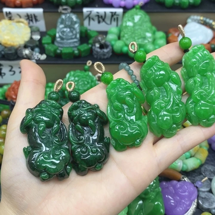 义***翡翠未镶嵌颈饰项链五个30