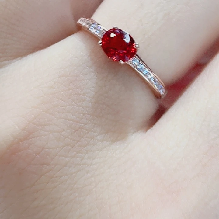 蓝宝石戒指银S925镶嵌