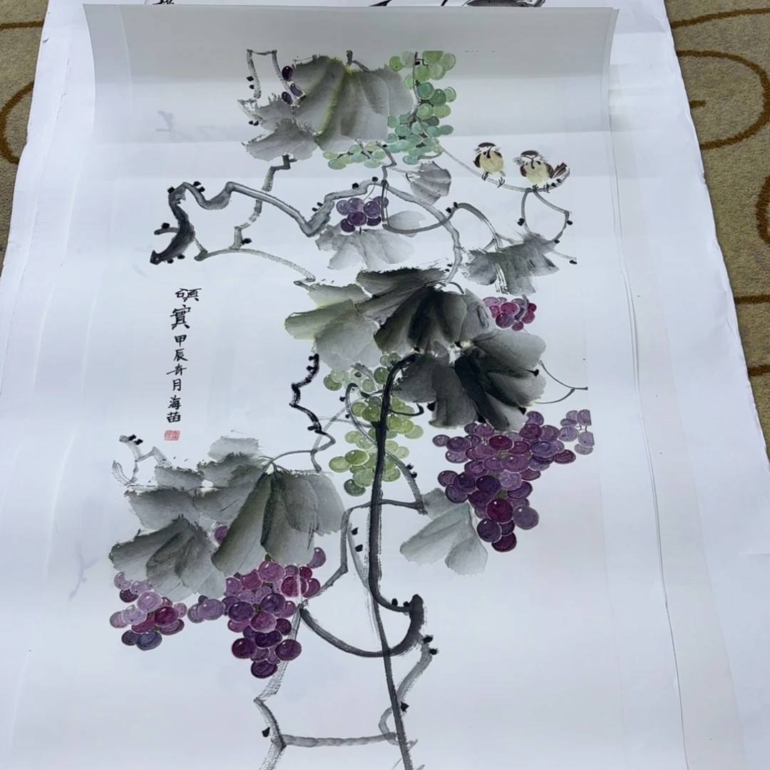 墨***池国画国画张老师作品刘