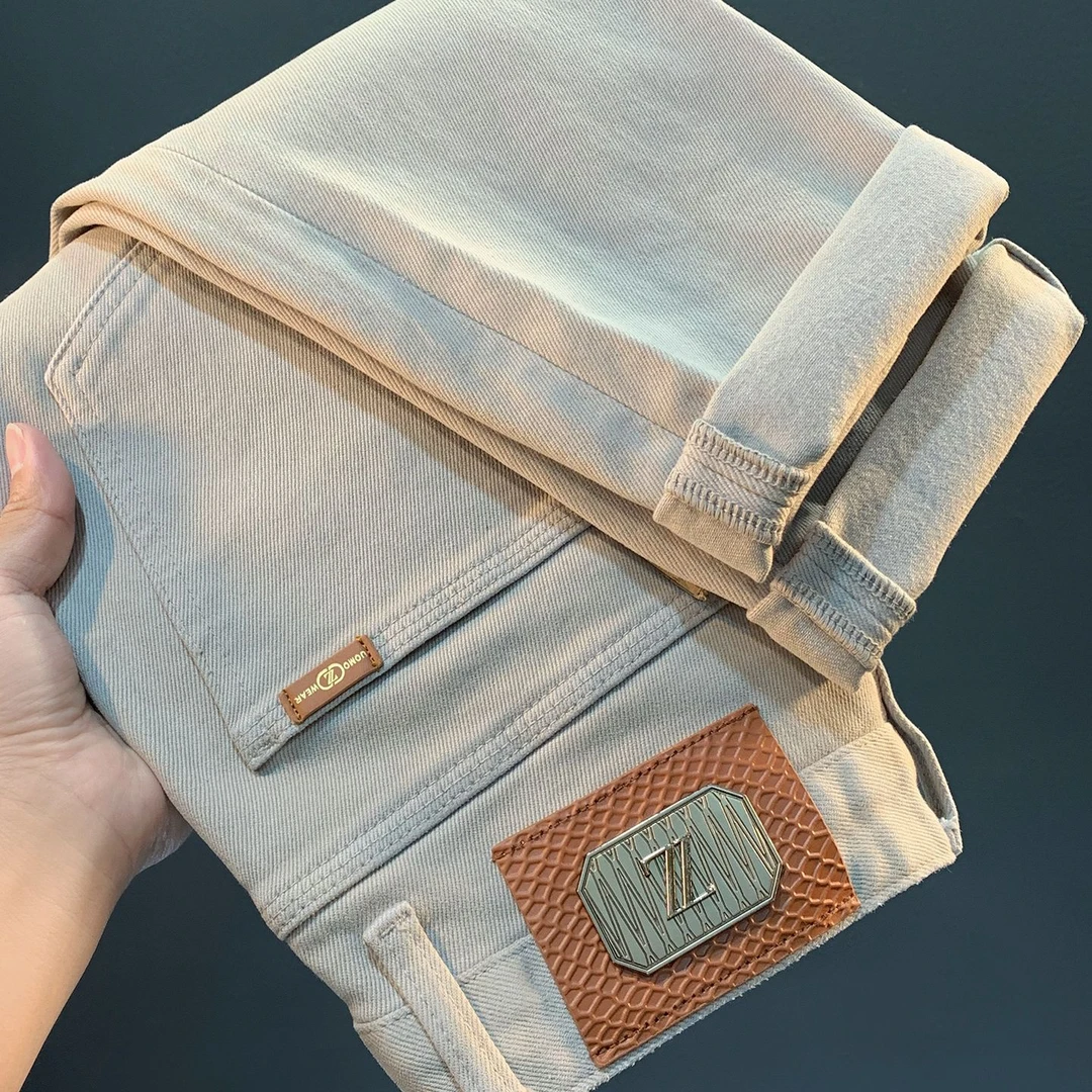 纽斯赫肯高端牛仔裤男士春秋季高级感休闲裤潮流舒适锥形小脚长裤