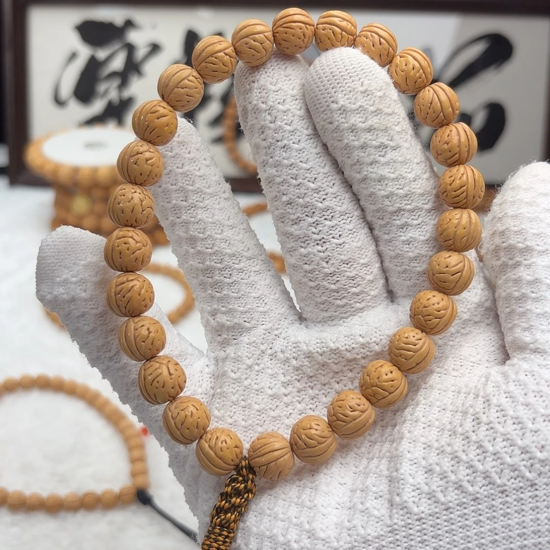 手串桃核1.1加「大肠纹脐中脐」野生桃核手持