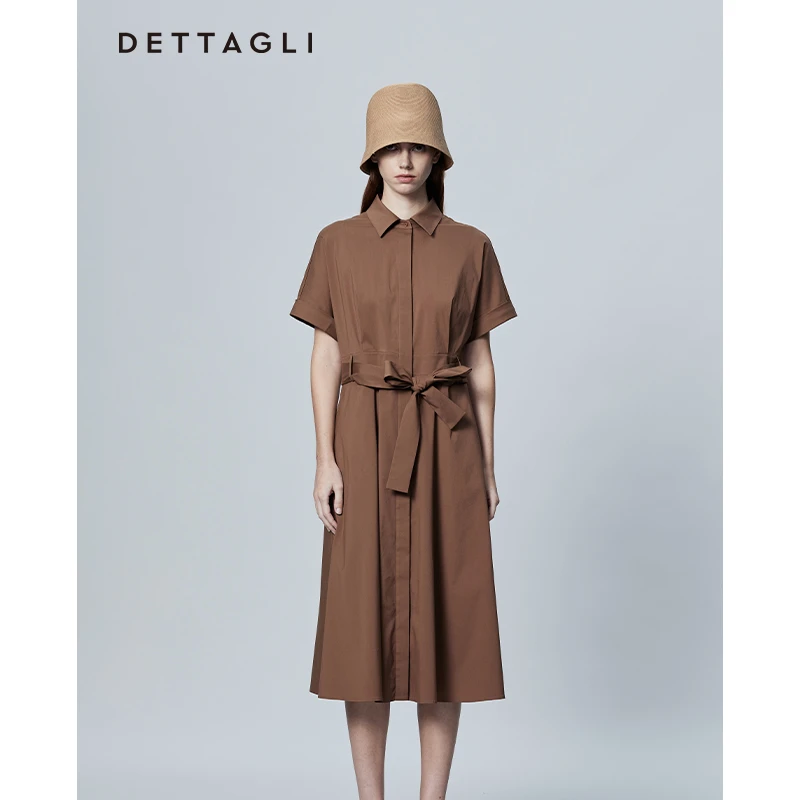 春夏通勤休闲时尚收腰连衣裙上装女