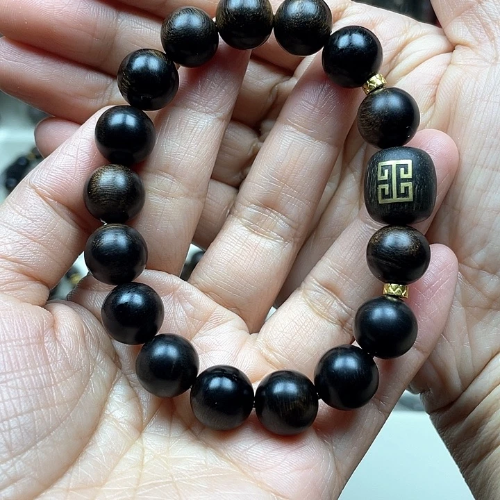 沉香手串弘**化越南芽庄紫奇楠留疤料