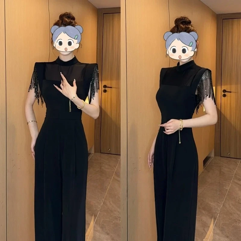 2025夏季新款时尚显瘦气质女士网红洋气连体裤百搭款韩版名媛