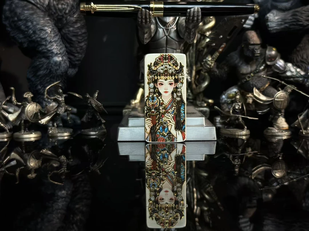 3D立体女财神扎基拉姆砂轮打火机【全新机无煤-油】