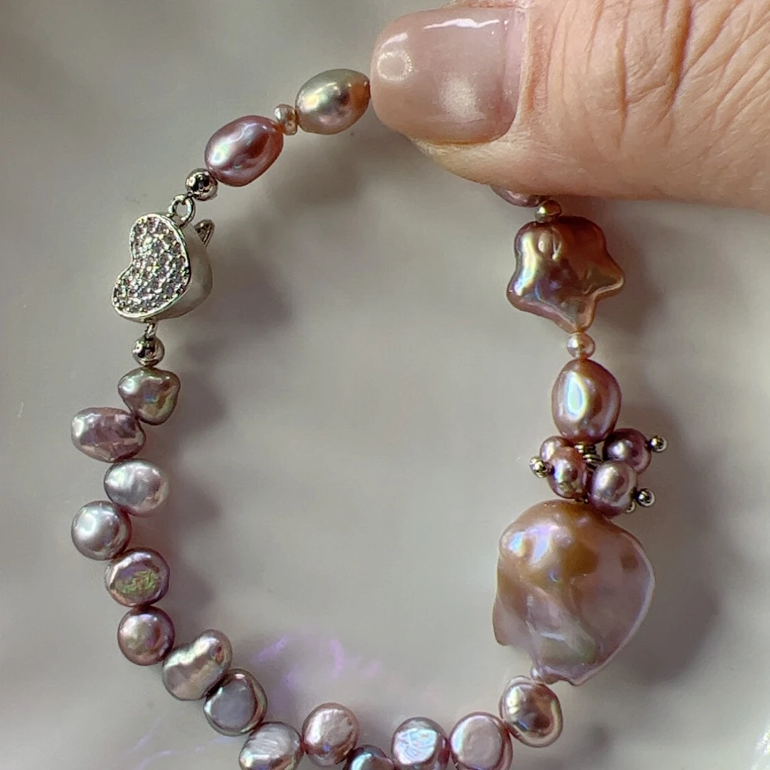 合金淡水珍珠手链213