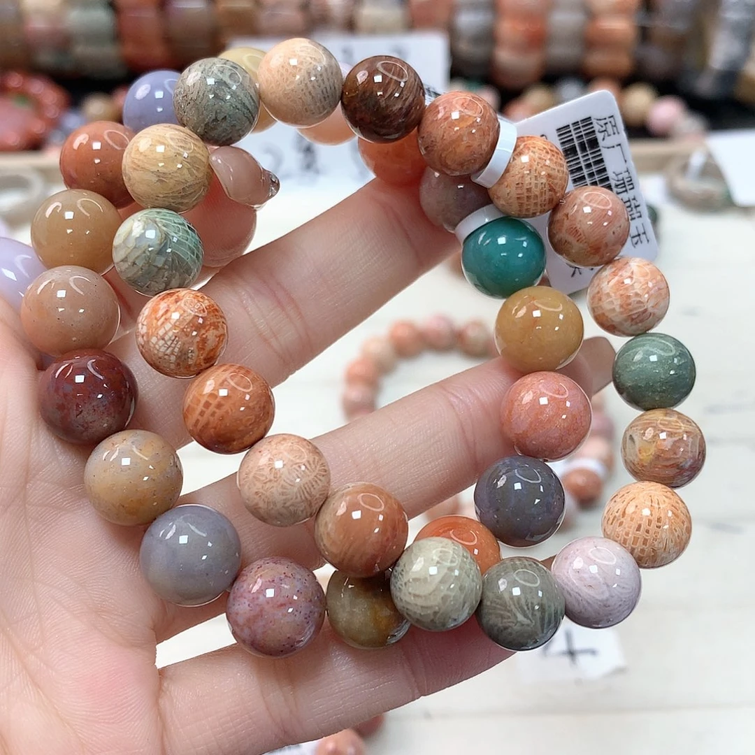 硅化珊瑚（珊瑚玉）手链未镶嵌?****?115