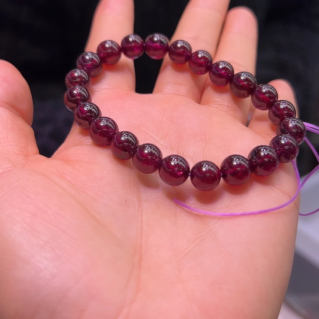 石榴石（紫牙乌）手链未镶嵌咧****鱼紫牙乌8mm➕发一件
