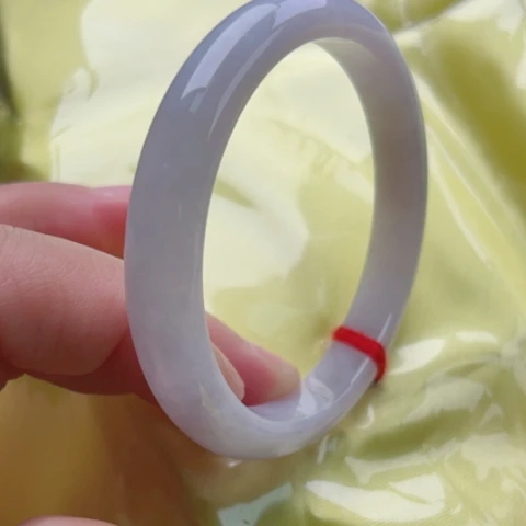 翡翠手镯未镶嵌正55.3无纹裂48小时鉴赏期淡粉色