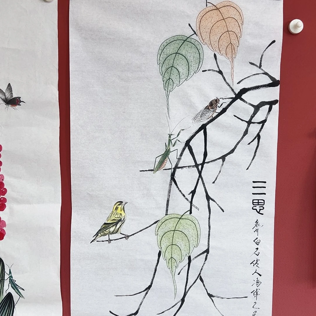 用***2国画冯伟老师亲笔手绘国画作品慧