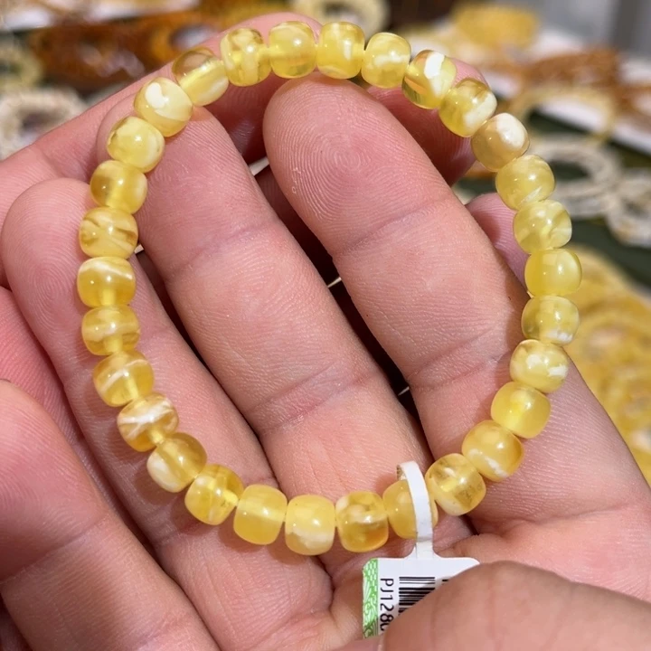 琥珀未镶嵌手链微瑕00007.4mm