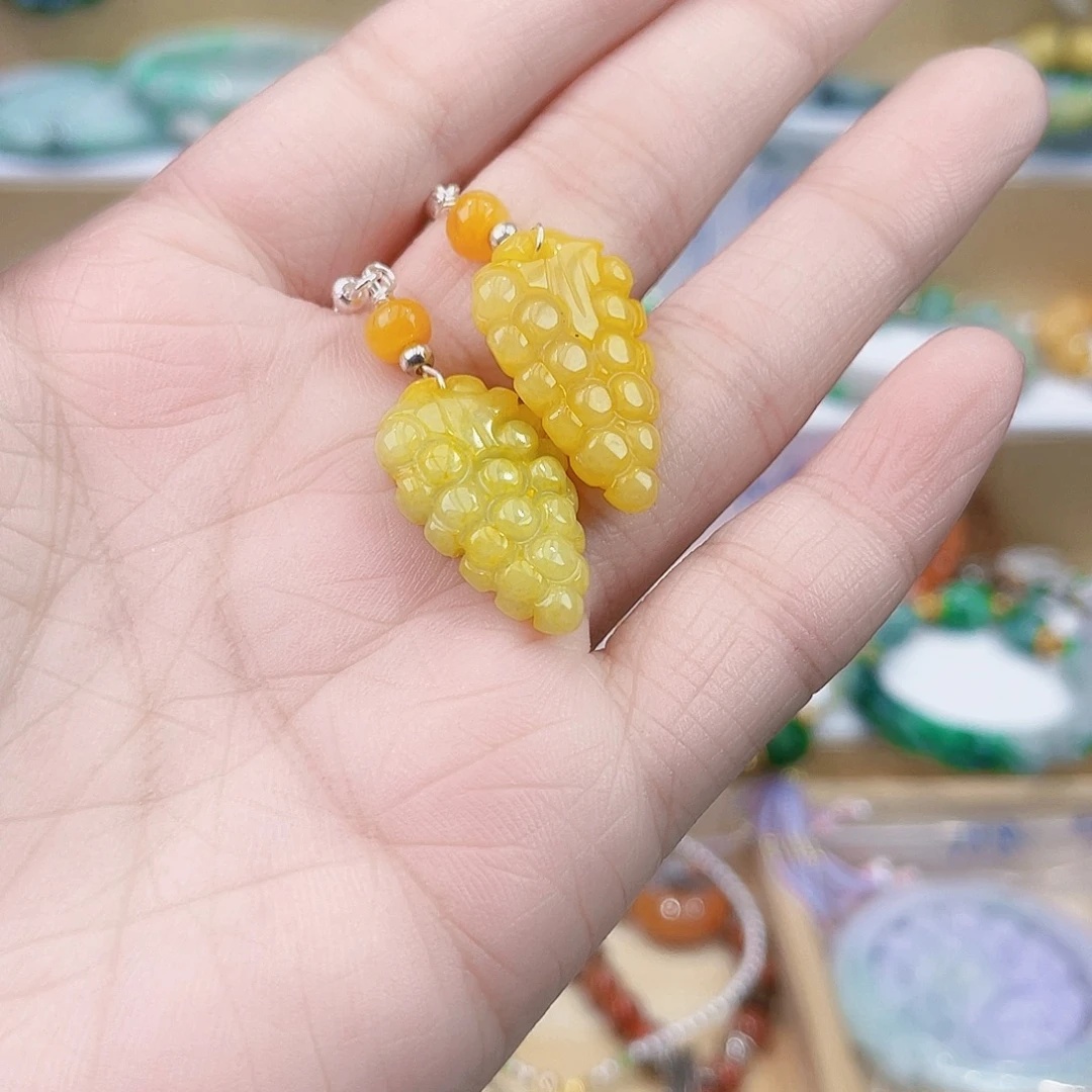 翡翠未镶嵌手链耳坠