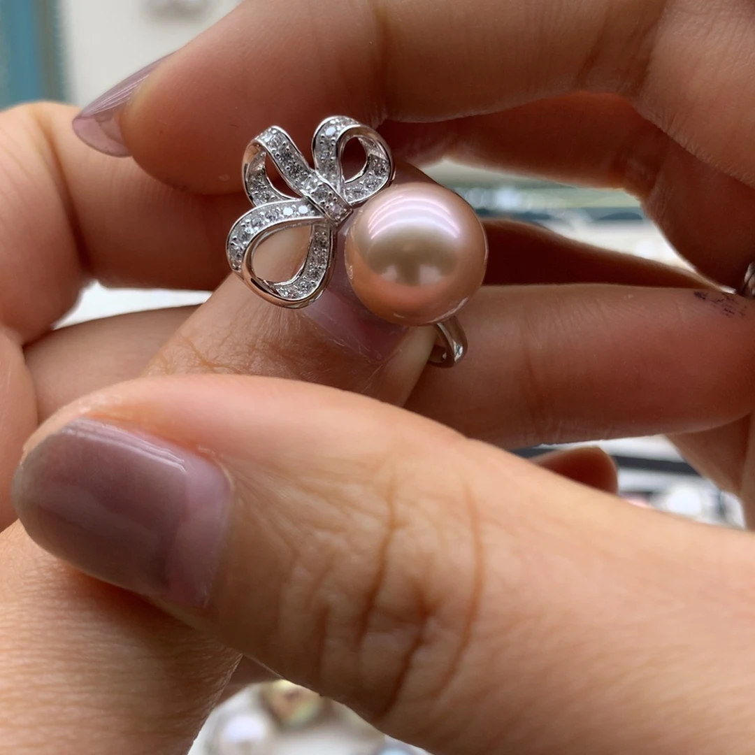 淡水珍珠戒指银S925镶嵌陳*