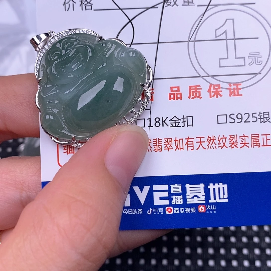 翡翠银S925镶嵌颈饰