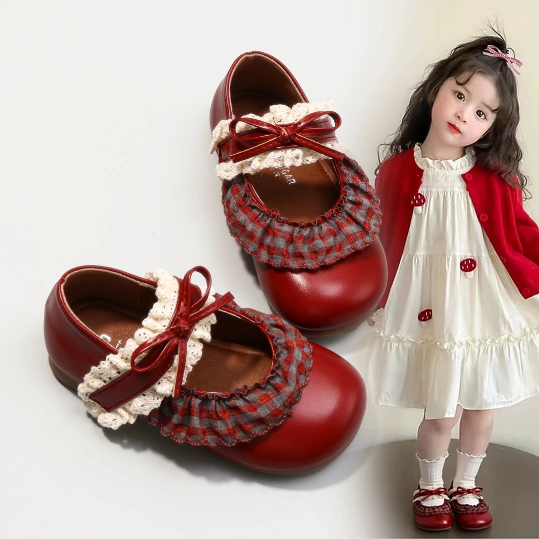 女童公主鞋2025秋季新款复古玛丽珍儿童单鞋早秋时尚软底女童皮鞋