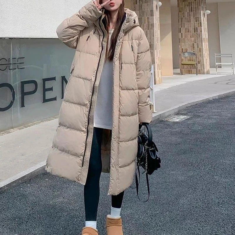 （直播户外高端羽绒服）A132冬季情侣高级感抗寒过膝保暖羽绒服G