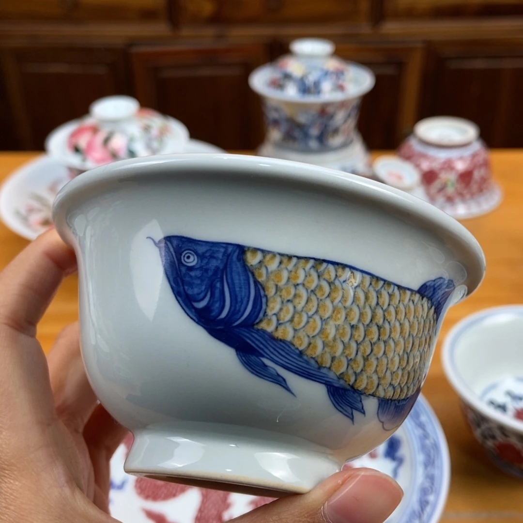 手绘现代茶具非古董