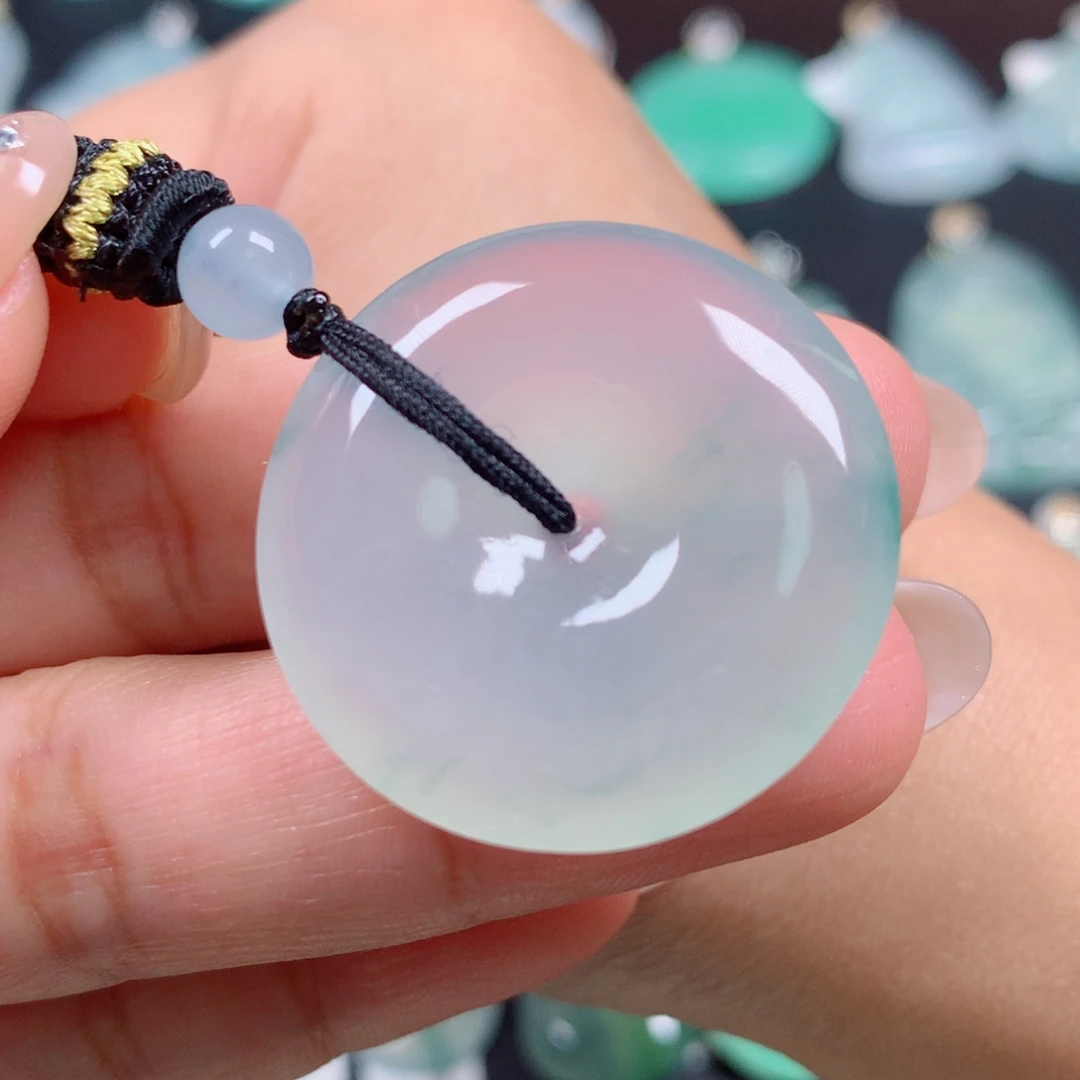 翡翠未镶嵌颈饰平安扣28.6-6.2