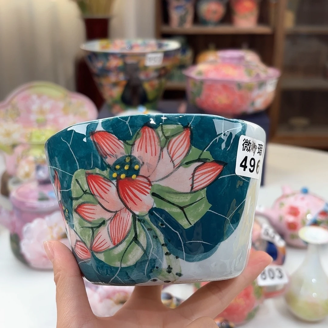 景德镇手绘高温釉下彩陶瓷茶具