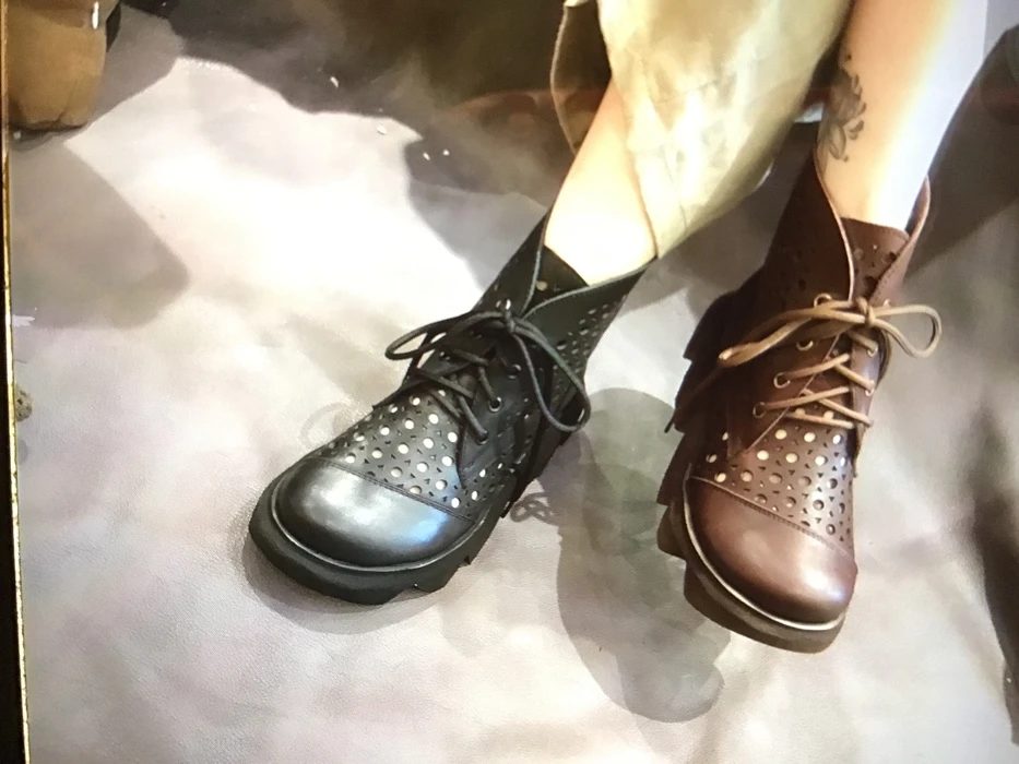 （再见时光）国风DIY休闲手工鞋