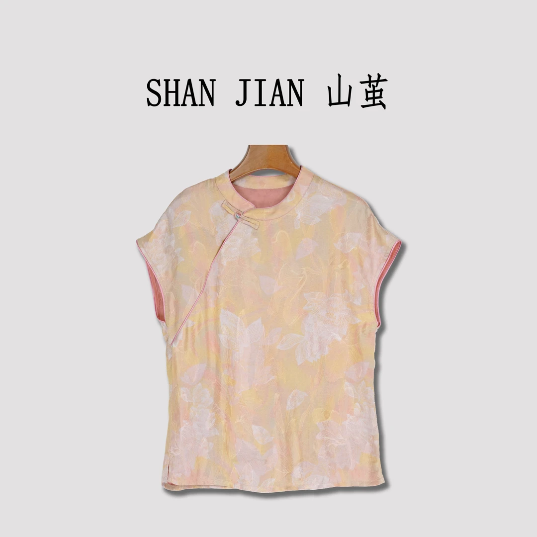 中式上衣复古传统改良夏季女装宽松上衣00482