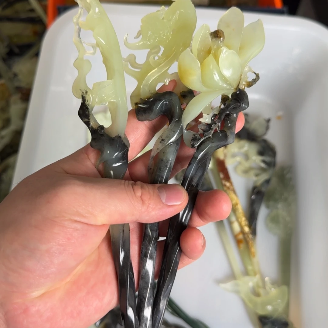 岫玉发饰未镶嵌?****明君玉簪行于清风