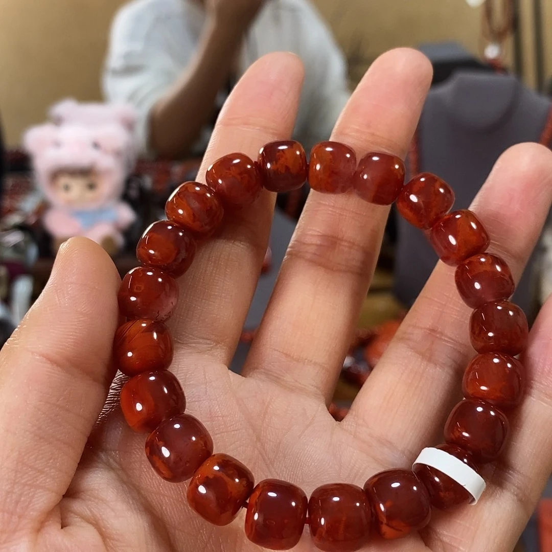 未镶嵌单圈10mm原矿南红玛瑙