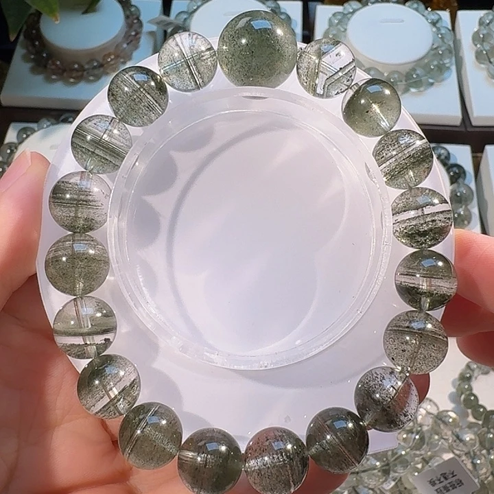 今***今水晶手链未镶嵌绿幽灵11mm