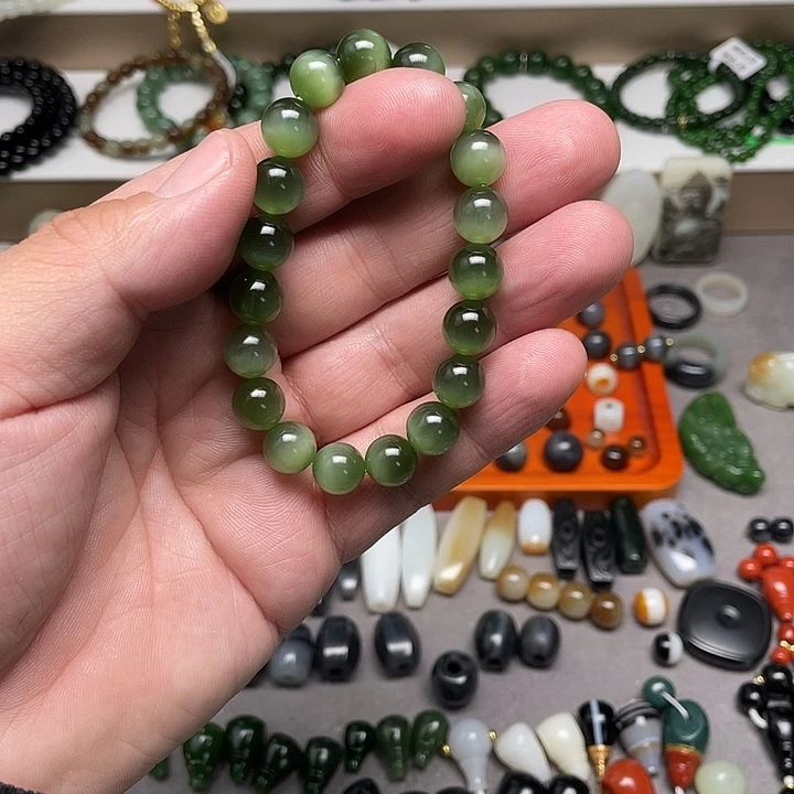 和田玉未镶嵌手链