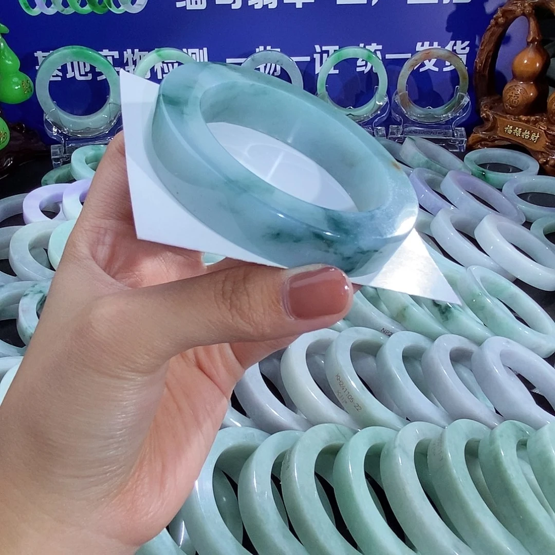 定制翡翠手镯未镶嵌53-59圈