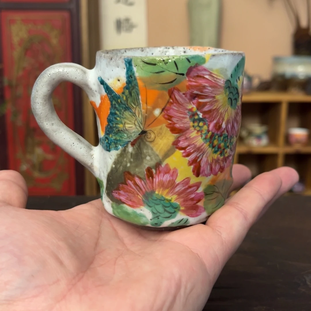 柴烧纯手工手绘陶瓷