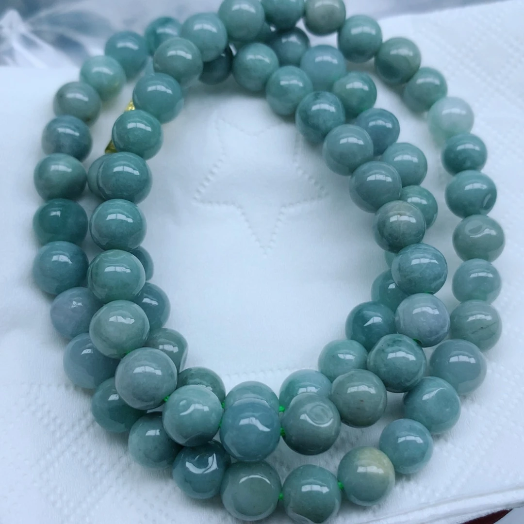 翡翠未镶嵌颈饰珠珠子