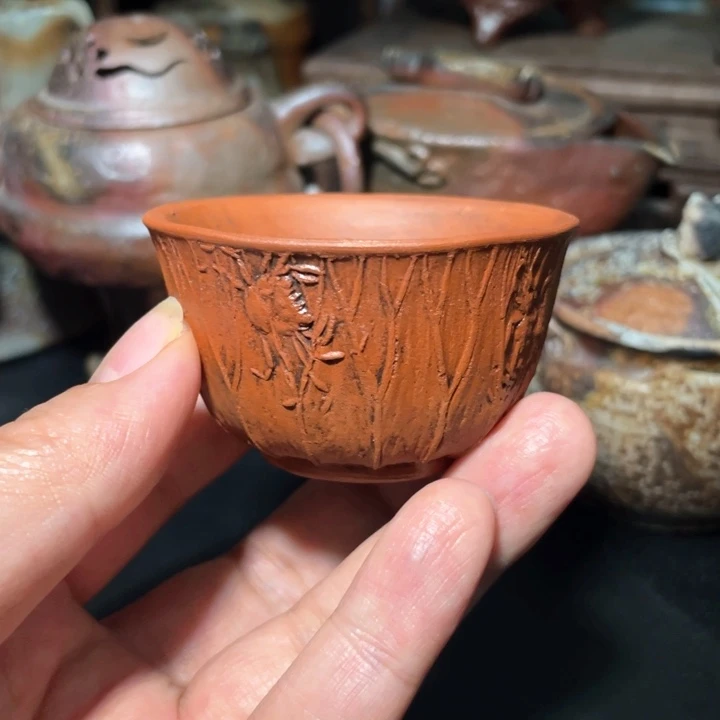 陶瓷煌**^莲花荷叶杯子一个