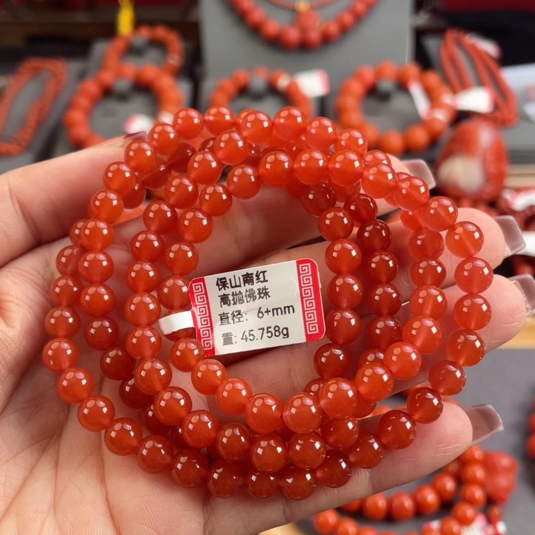 未镶嵌手链南红玛瑙保山南红多圈