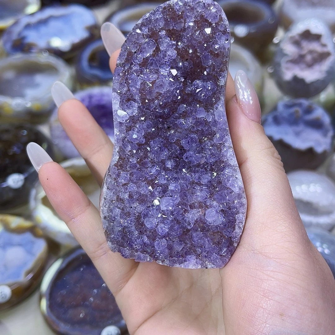 珠宝半成品紫晶未镶嵌