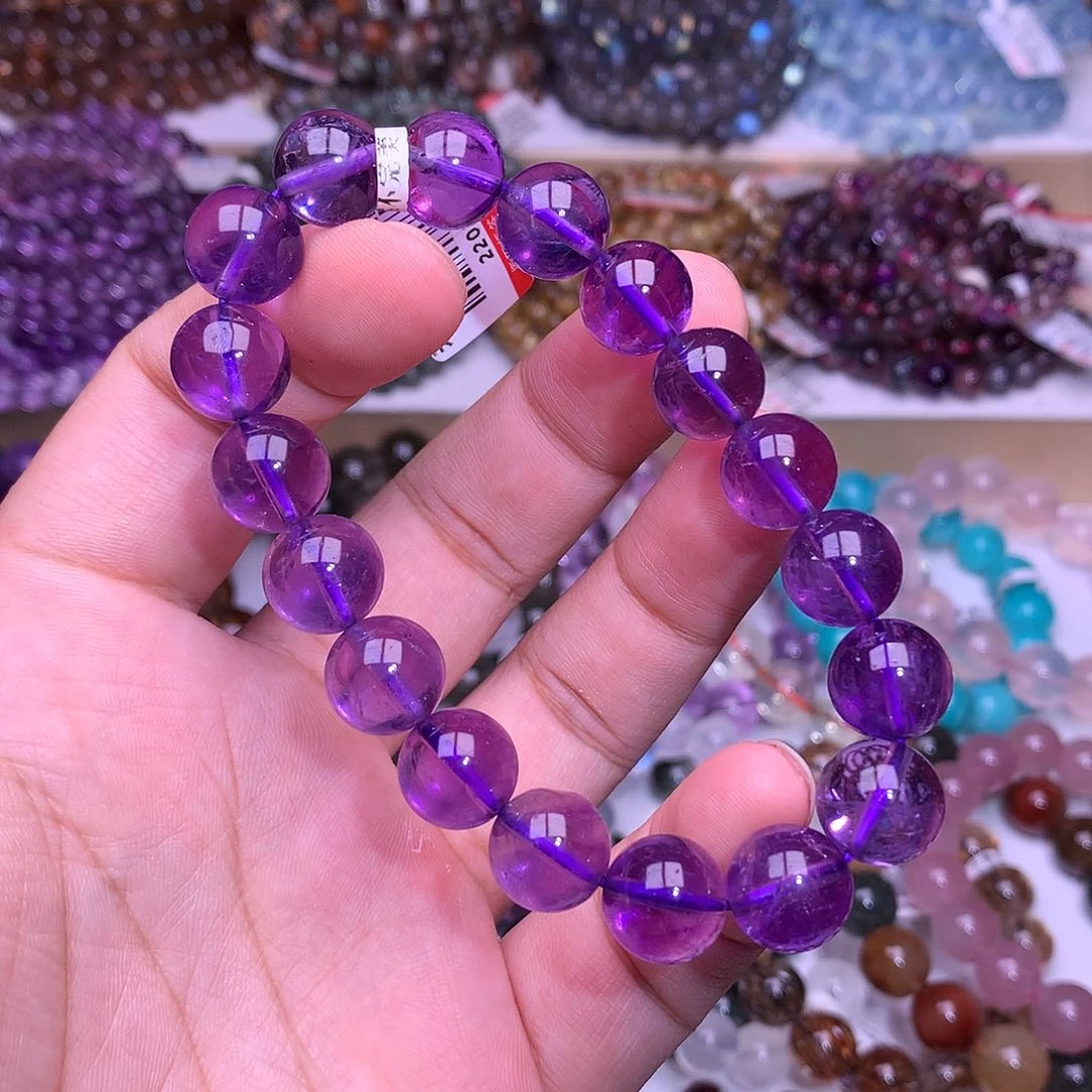 未镶嵌手链水晶11.5mm紫水晶