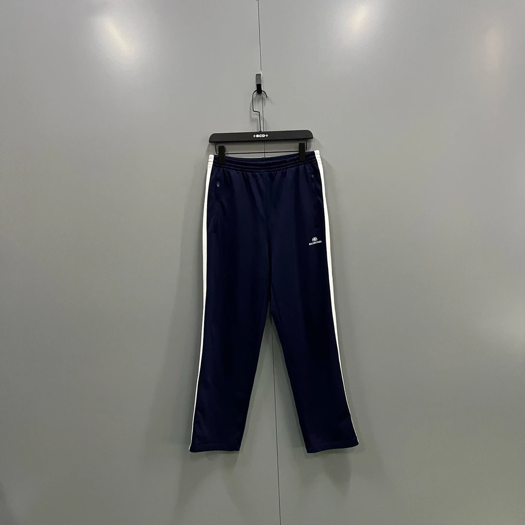 95新 Balenciaga/巴黎世家 c618 侧边条纹锁扣长裤 48码 206487