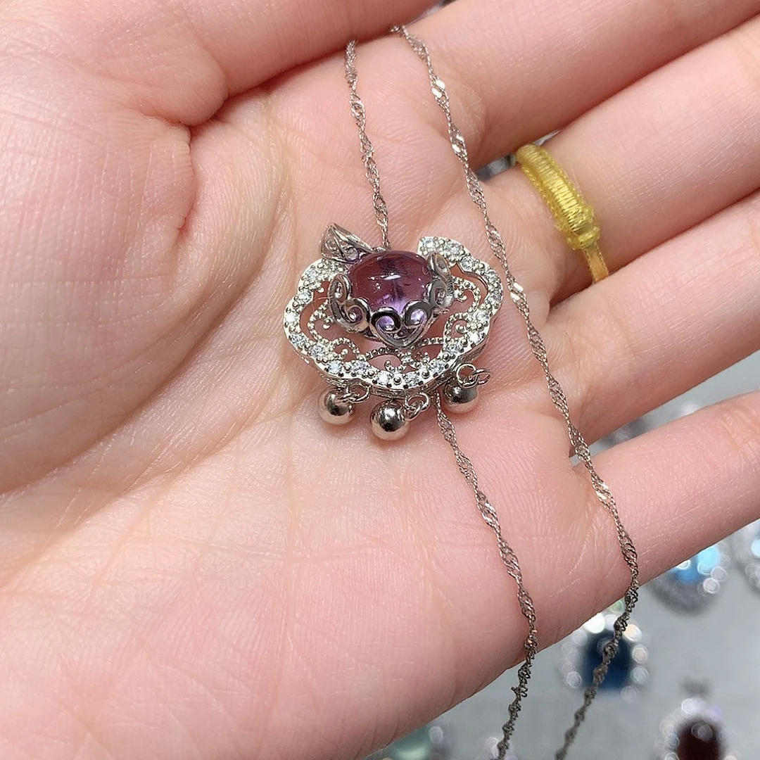 紫晶戒指银S925镶嵌安***U
