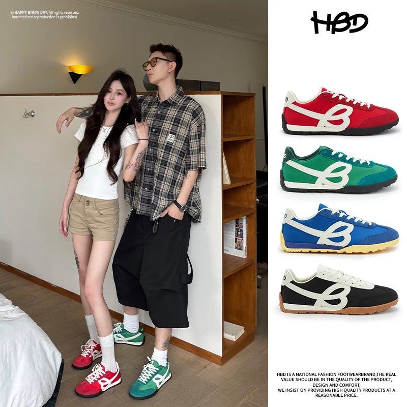 happy birds day新品薄底休闲情侣运动耐磨健身ins时尚慢跑德训鞋