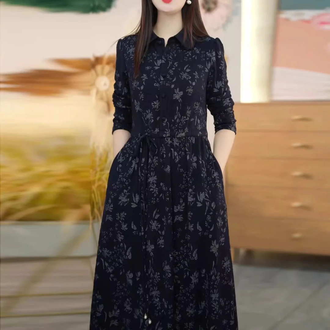 连衣裙2025新款女春秋十三行今年流行爆款高档品牌长袖轻奢高级感