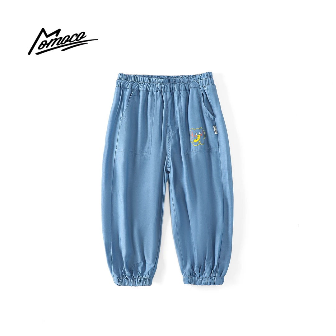 MOMOCO夏季男童运动印花小象宽松韩版薄款长裤休闲裤77230354014