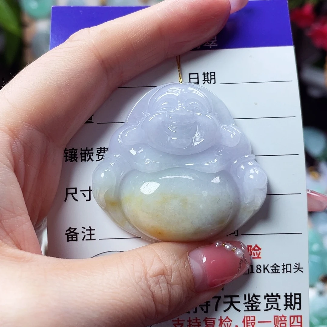 翡翠未镶嵌颈饰佛公49