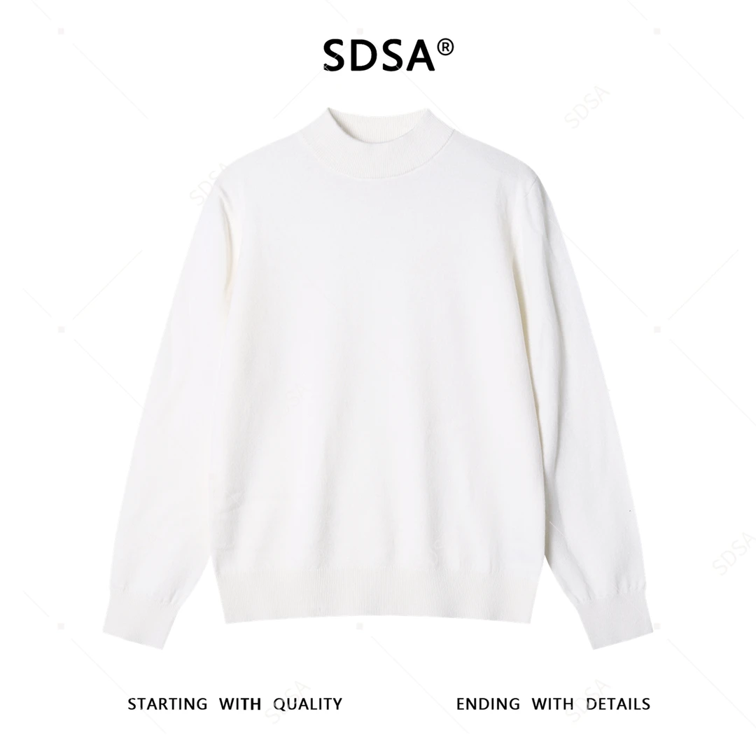 SDSA男士秋冬新款痞帅男装复古简约圆领毛衣百搭休闲套头针织衫