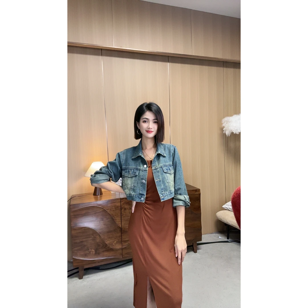 新品韩版百搭牛仔外套 565