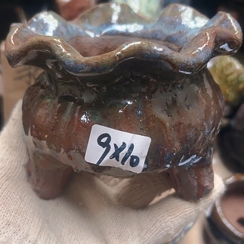 红陶粗陶花盆手工