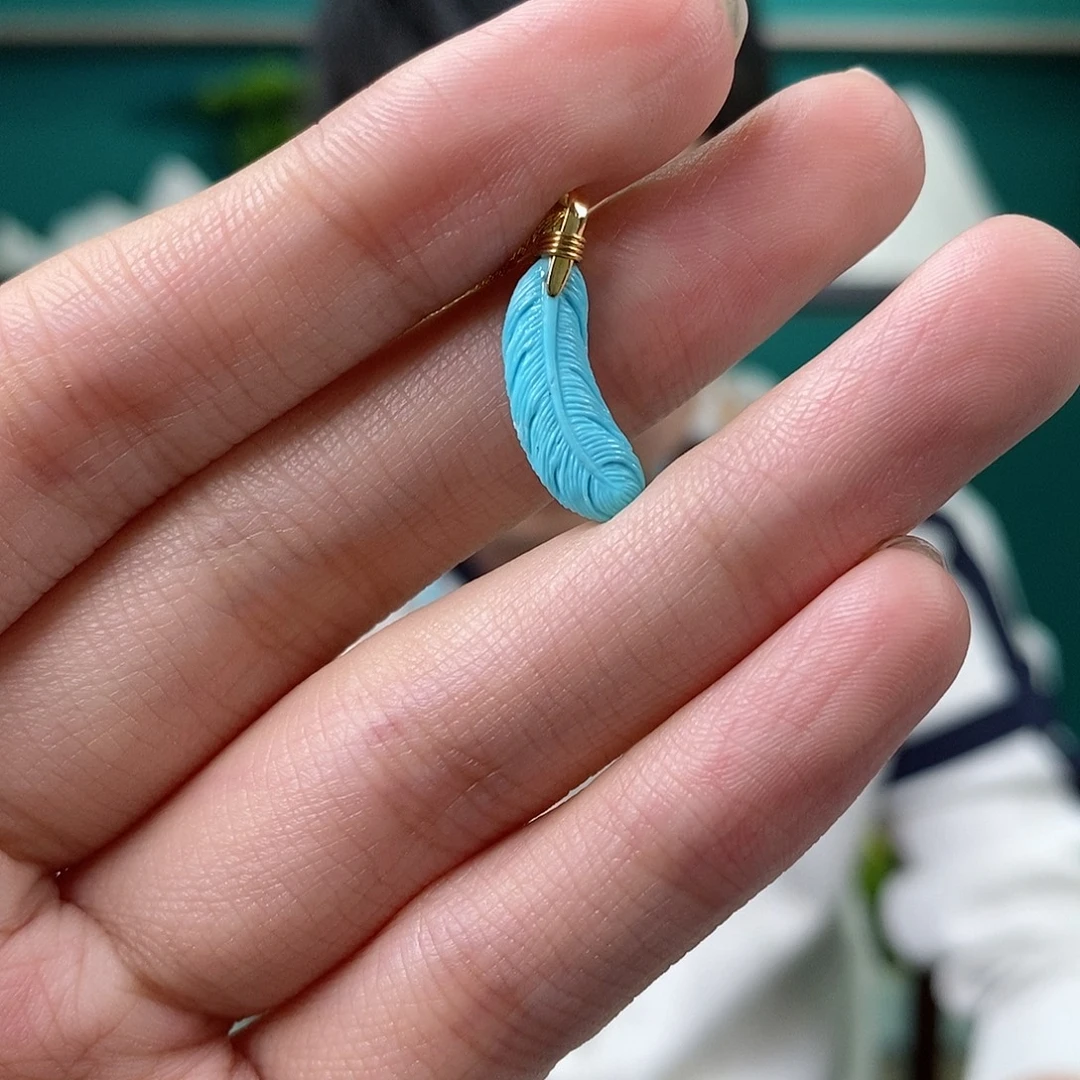 绿松石18K金镶嵌珠宝奇石