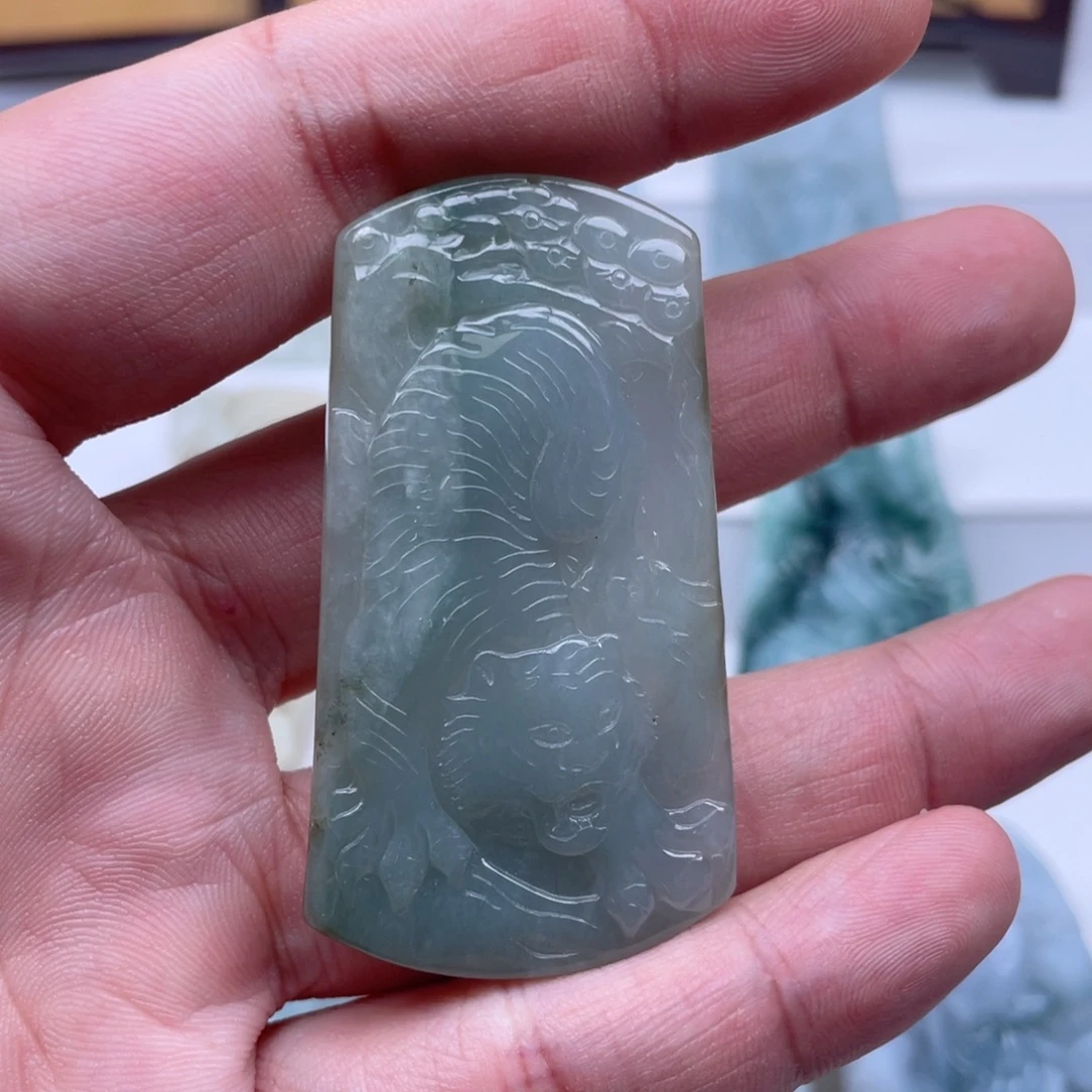 颈饰未镶嵌翡翠多样性发其一天然A货翡翠0033