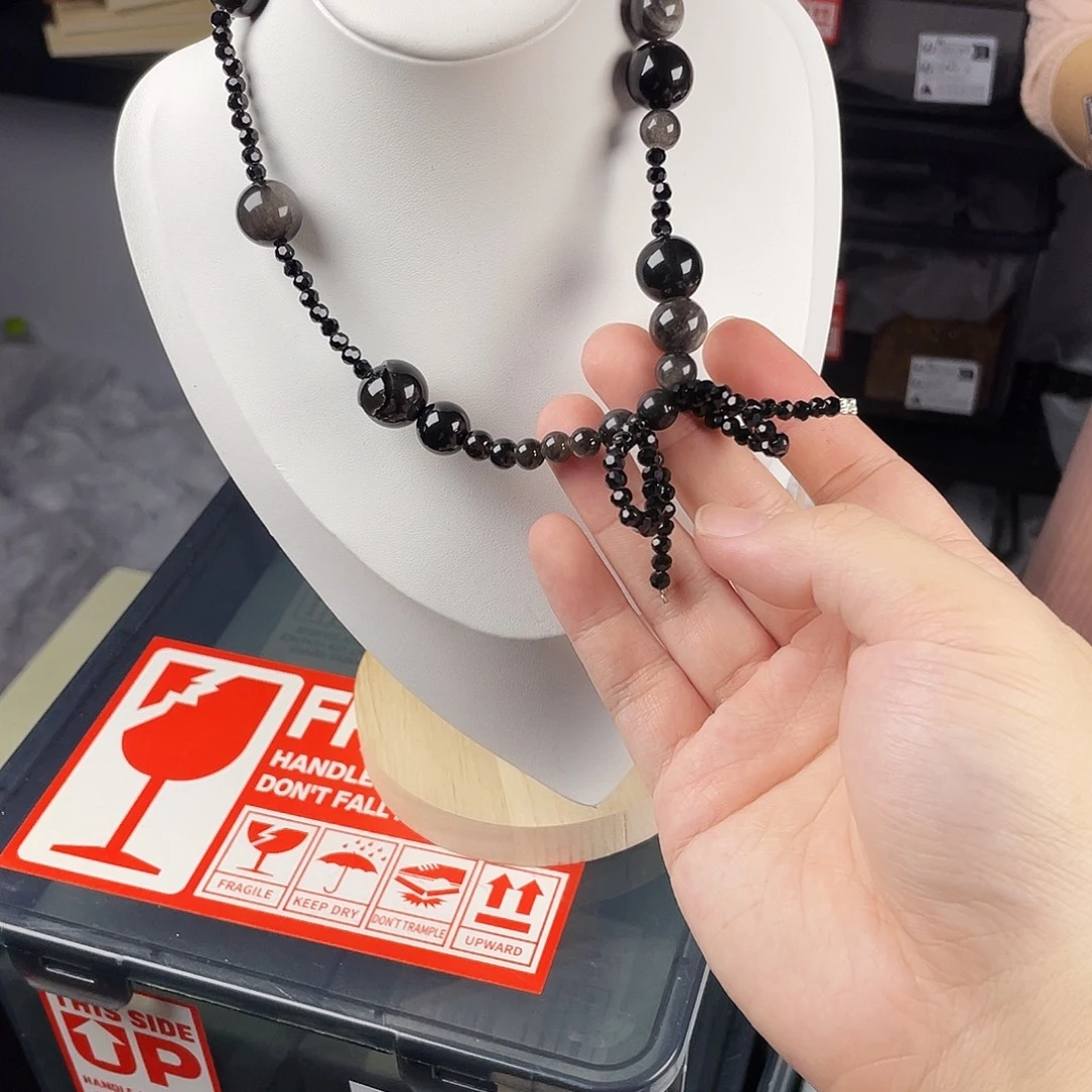 手串水晶银S925镀金镶嵌